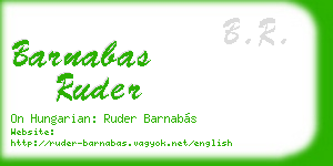 barnabas ruder business card